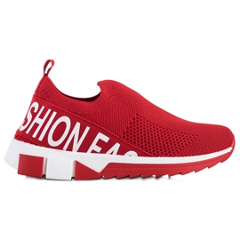 Filippo Sneakers alla moda senza lacci rosso