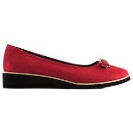 Goodin Scarpe rosse con fiocco rosso