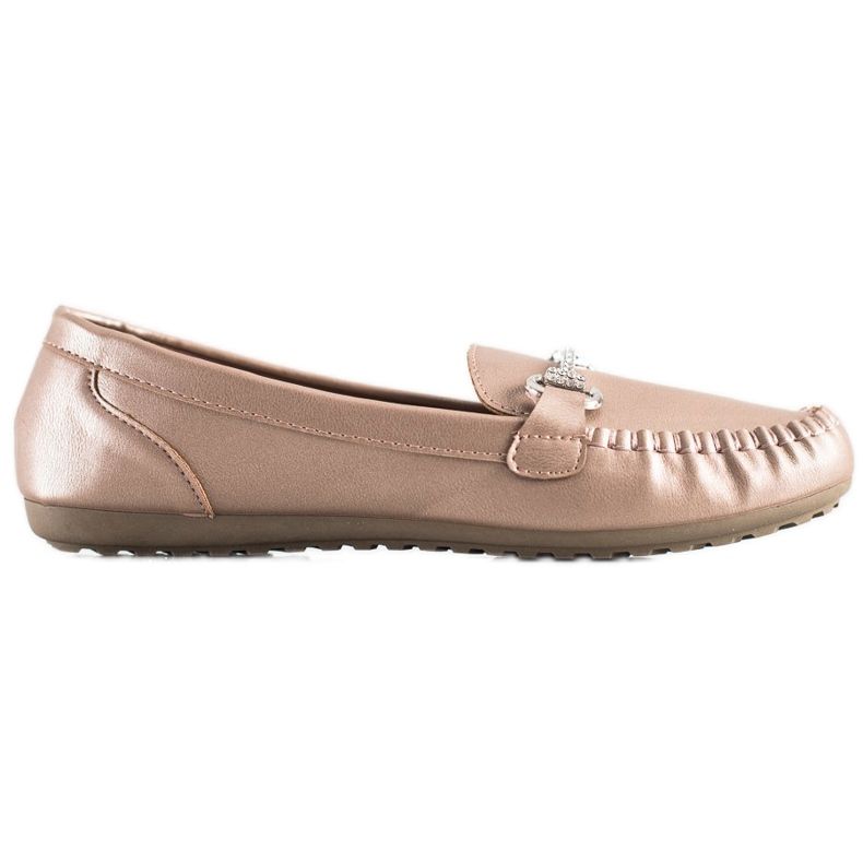 Queentina Mocassini Eleganti Con Cubic Zirconia beige