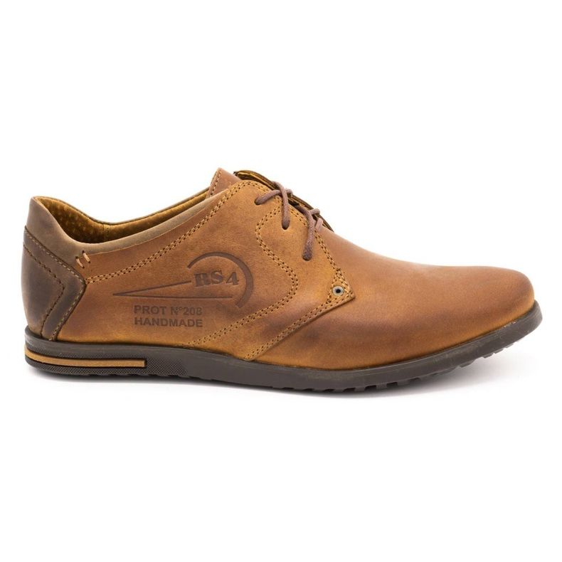 Polbut Scarpe da uomo in pelle 2103 cammello marrone