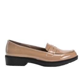 Mocassini Sis laccati beige