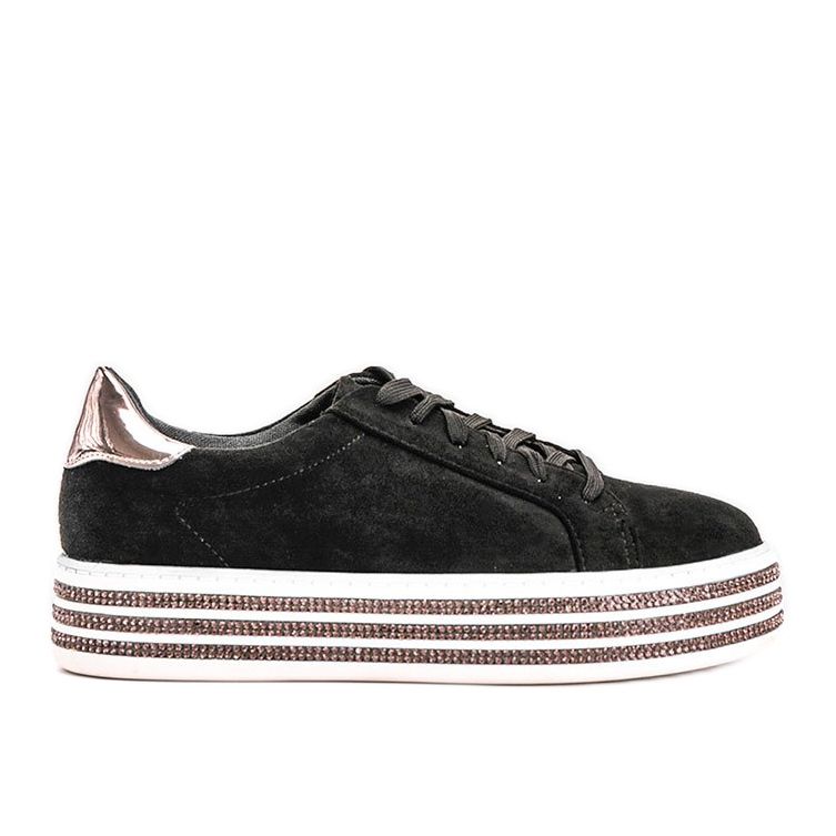 Scarpe da ginnastica nere su suola spessa di Lil nero