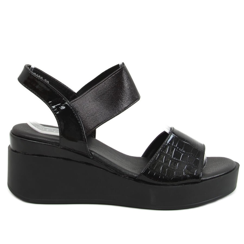 Sandali neri con zeppa 3193 Black nero