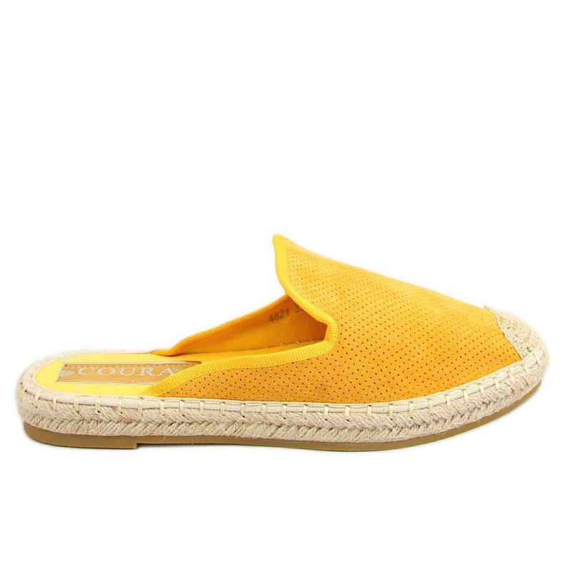 Pantofole da donna espadrillas miele 4821 Giallo