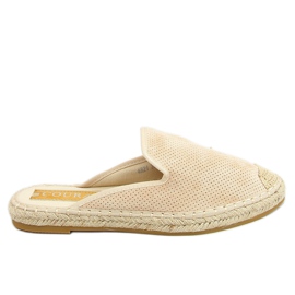 Espadrillas da donna beige 4821 Pantofole beige
