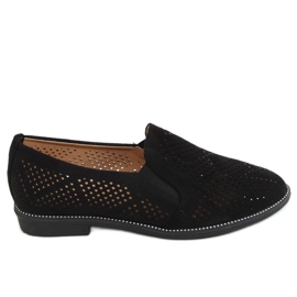 Mocassini traforati neri YT-62 Black nero