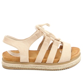 Sandali espadrillas W86 Beige