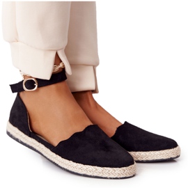 S.Barski Espadrillas In Camoscio Sulla Suola Di Paglia S. Bararski Black nero