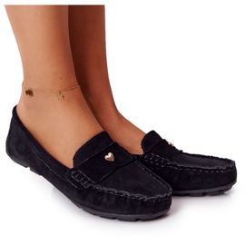 S.Barski Mocassini da donna in camoscio di S. Bararski Black nero