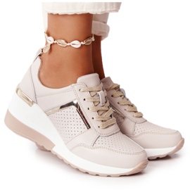 S.Barski Sneakers In Pelle Con Zeppa S. Barki Beige