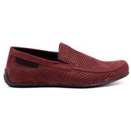 Polbut Mocassini uomo in pelle 2105P claret rosso