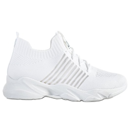 SHELOVET Scarpe sportive bianche chiare bianca