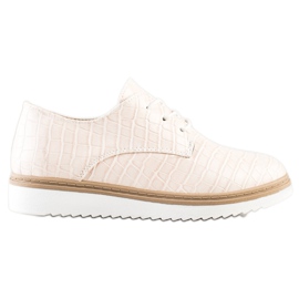 SHELOVET Scarpe con stampa serpente beige