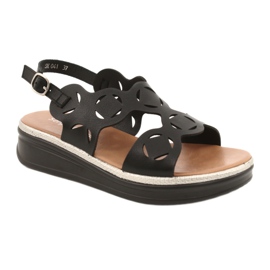 Sergio Leone Sandali eco-scick femminili neri sk041 nero