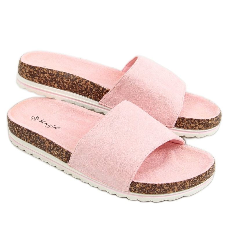 Pantofole in sughero rosa da donna 38840 Pink