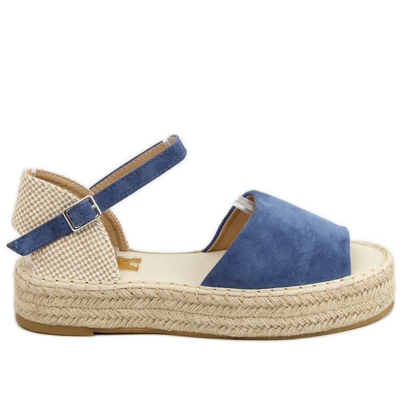 Espadrillas blu aperte in punta A663-ESP-1 Jeans beige