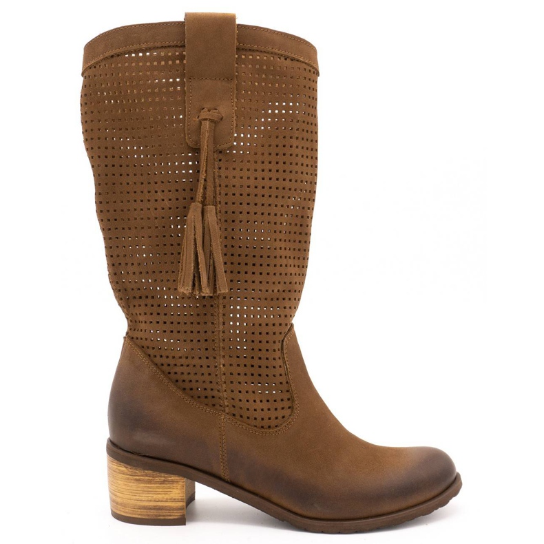 Olivier Stivali donna traforati D44 marrone