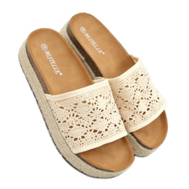 Espadrillas beige traforate beige 20-349 Beige