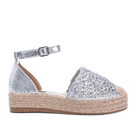 Espadrillas intrecciate argento di Chaisty d'argento