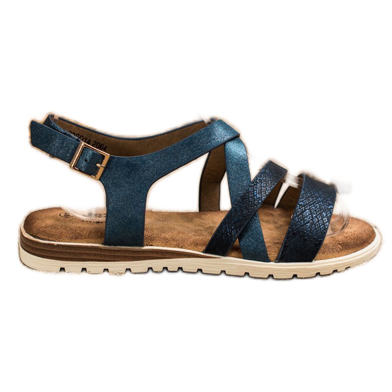 Evento Sandali Blu Con Ecopelle