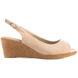 Goodin Sandali con zeppa casual beige