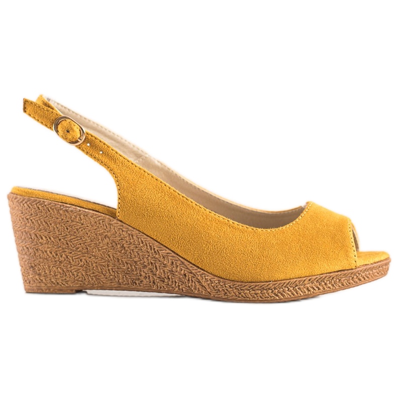 Goodin Sandali con zeppa casual giallo