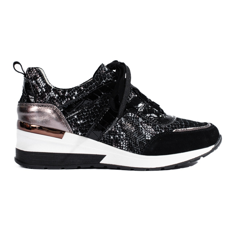 Goodin Sneakers in pelle stampa serpente nero
