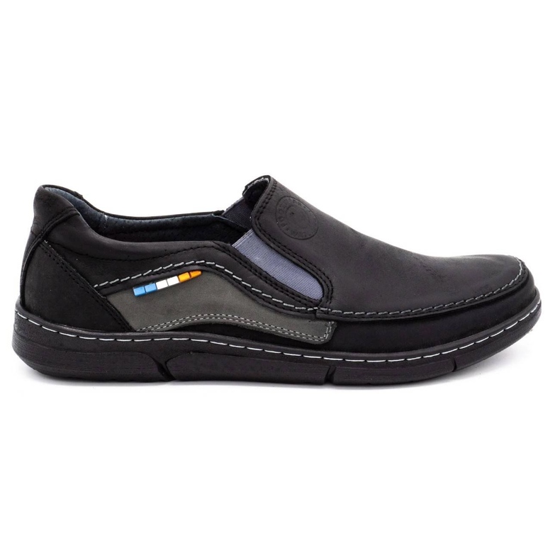 Olivier Scarpe slip-on da uomo 283GT nere nero
