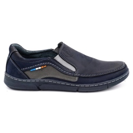 Olivier Scarpe slip-on da uomo 283GT blu navy