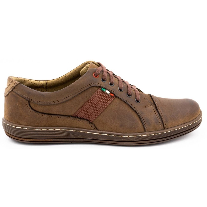 Olivier Scarpe casual da uomo in pelle 238GT marrone