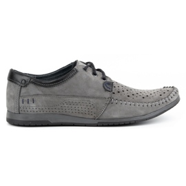 KOMODO Scarpe da uomo, mocassini 875, grigi per l'estate grigio