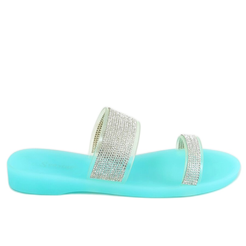 Infradito in silicone blu BG51 Blue d'argento