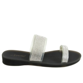 Infradito in silicone nero BG51 Black d'argento