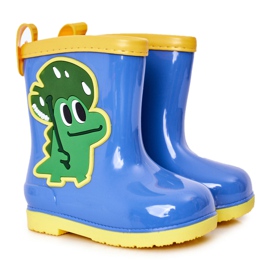 Galosce blu per bambini con coccodrillo