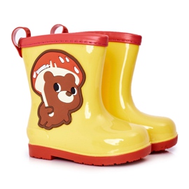 Galosce gialle per bambini con orsacchiotto giallo