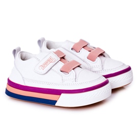 Apawwa Sneakers Bambini Con Costine Bianche E Rosa Baxter bianco