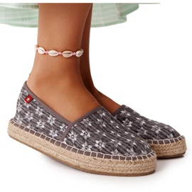 Espadrillas su piattaforma intrecciata Big Star AA274680 Grigio