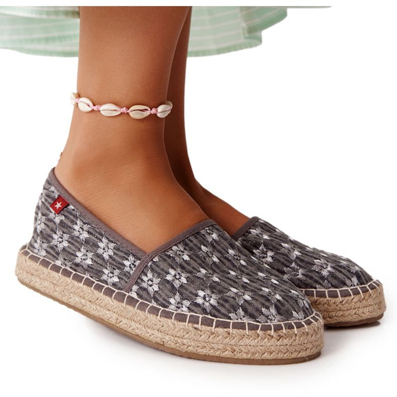 Espadrillas su piattaforma intrecciata Big Star AA274680 Grigio
