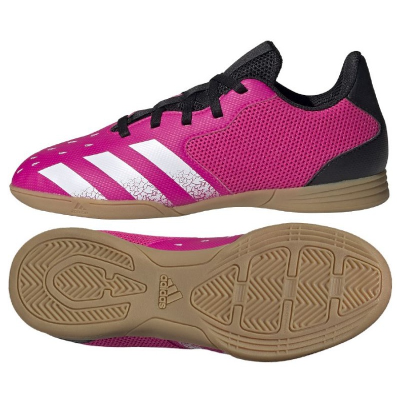 Scarpe da calcio Adidas Predator Freak .4 In Sala Jr FW7539 multicolore rose e viola