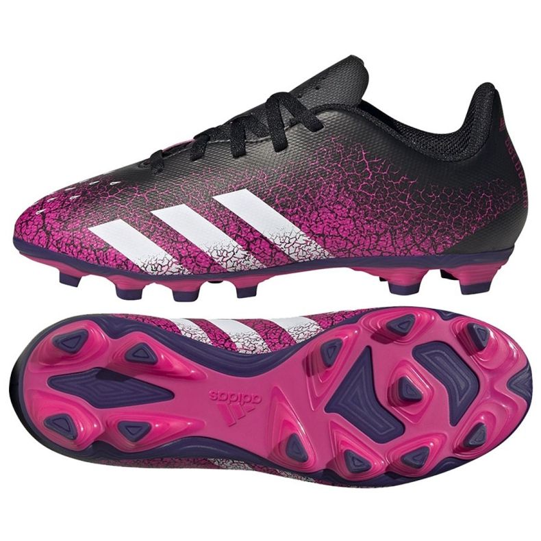 Scarpe da calcio Adidas Predator Freak.4 FxG Jr FW7536 multicolore rosa
