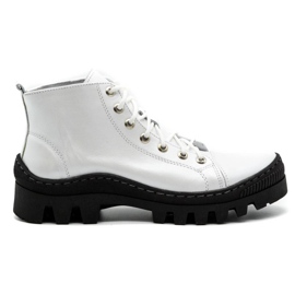 Polbut Stivali da donna in pelle D1 bianco bianca