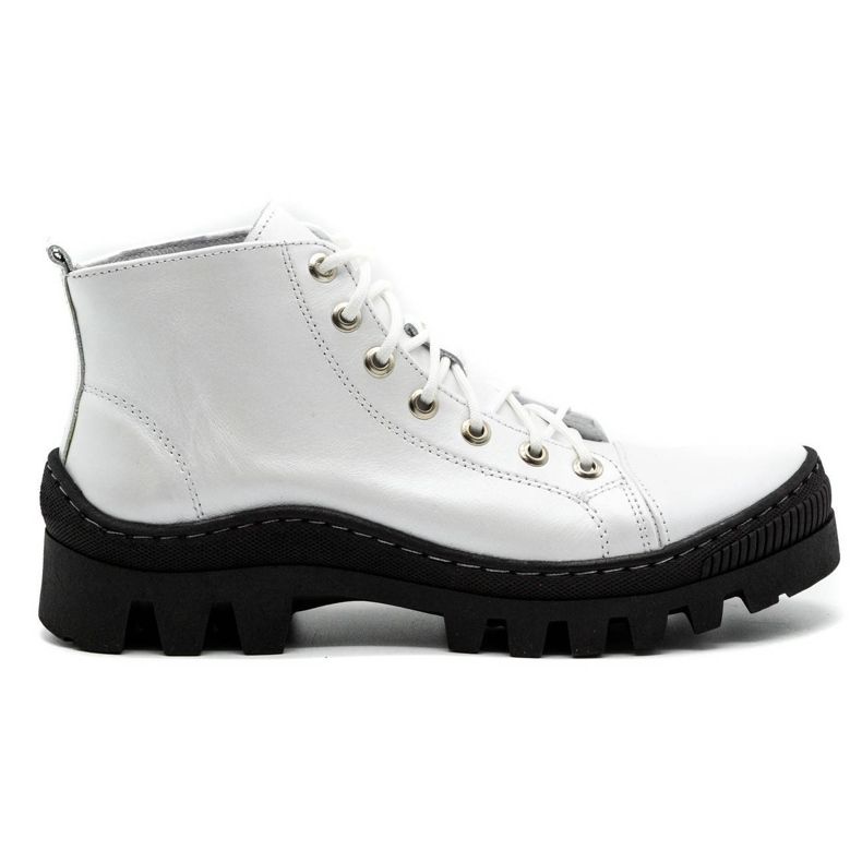 Polbut Stivali da donna in pelle D1 bianco bianca