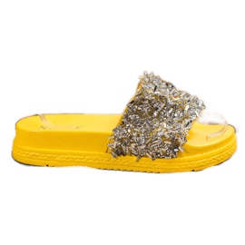 Seastar Ciabatte di cristallo alla moda argento