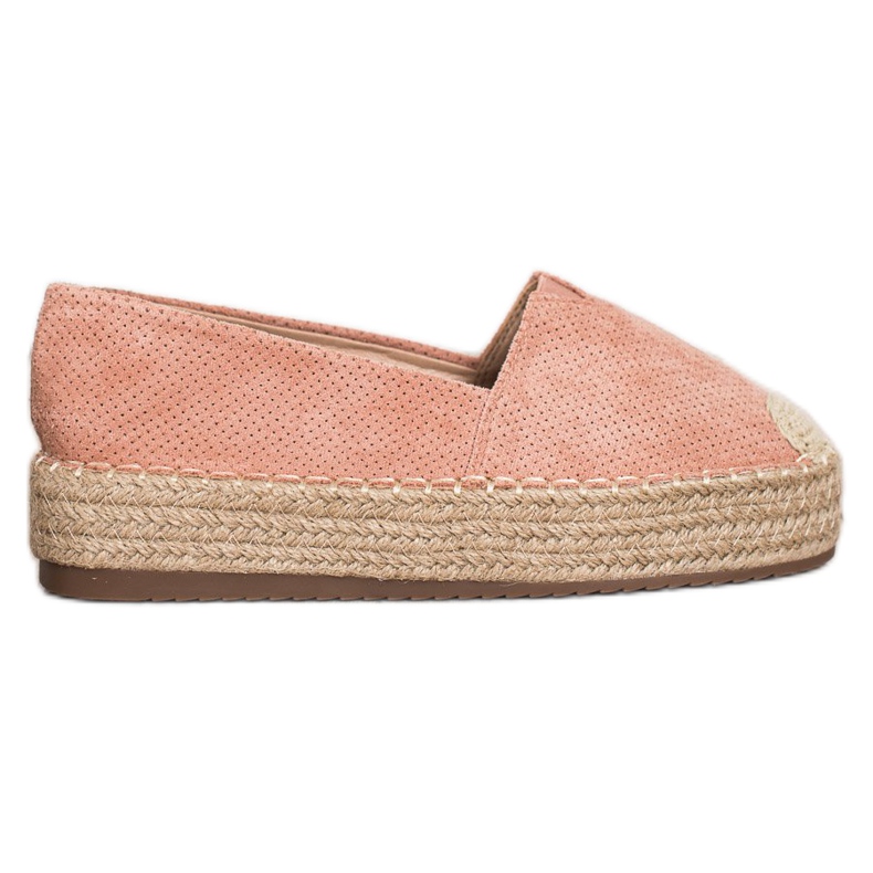 SHELOVET Espadrillas sulla piattaforma rosa