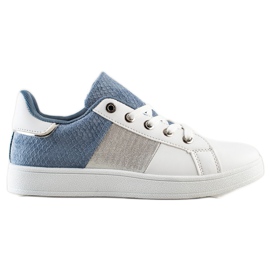 SHELOVET Sneakers allacciate alla moda bianco blu multicolore