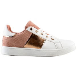 SHELOVET Sneakers allacciate alla moda bianca rosa multicolore