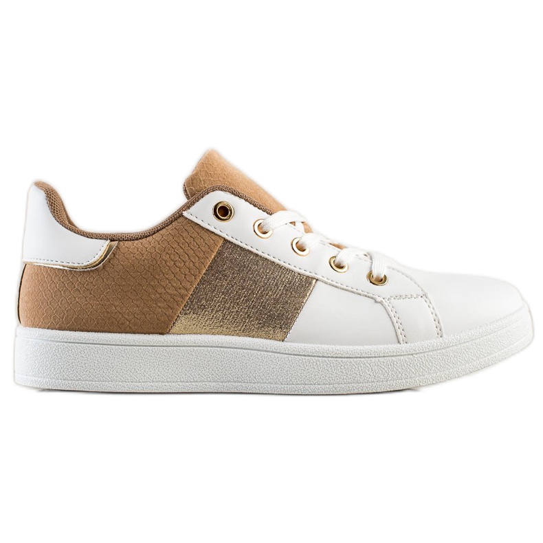 SHELOVET Sneakers allacciate alla moda bianca marrone multicolore
