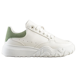 Small Swan Sneakers in ecopelle bianche bianco