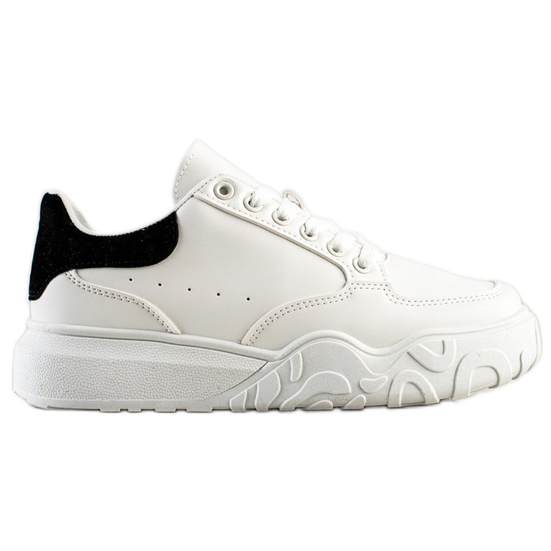 Small Swan Sneakers in ecopelle bianche bianca