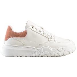 Small Swan Sneakers in ecopelle bianche bianco